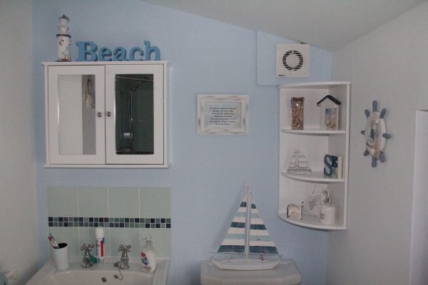 Bathroom basin and toilet
